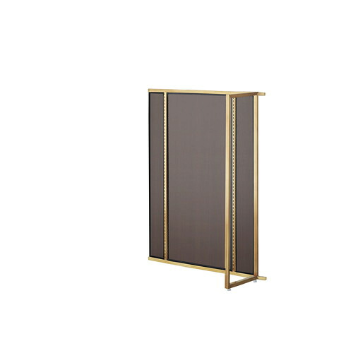 (連結) ユニットラック UR90中央片面タイプ W90×H135cm アンティークゴールド ダークブラウンパネル付き ※本体別売 kp38-751-41-4