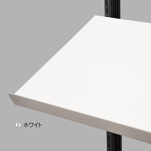 傾斜木棚セット W120×D40cm クロームブラケット ホワイト (1セット) kp38-751-57-2