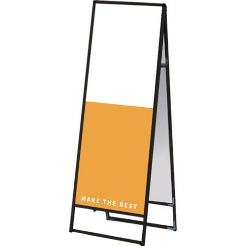【ブラックバリウススタンド看板 アルミ複合板】 600&times;1800両面 BVASKAP-600X1800R｜看板材料　店