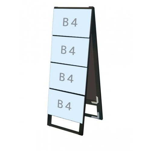 【ブラックカードケーススタンド看板】 B4横8両面 BCCSK-B4Y8R|看板材料 店