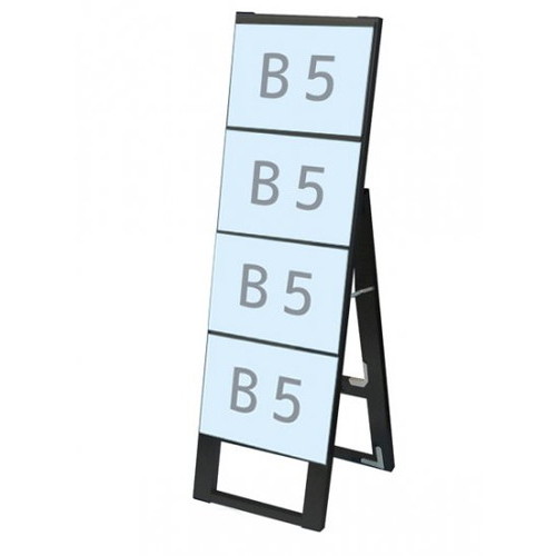 【ブラックカードケーススタンド看板】 B5横4片面 BCCSK-B5Y4K
