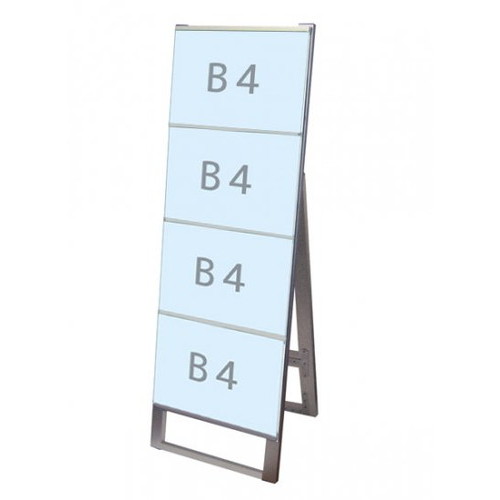 【カードケーススタンド看板】 B4横4片面 CCSK-B4Y4K｜看板材料　店 16,654円