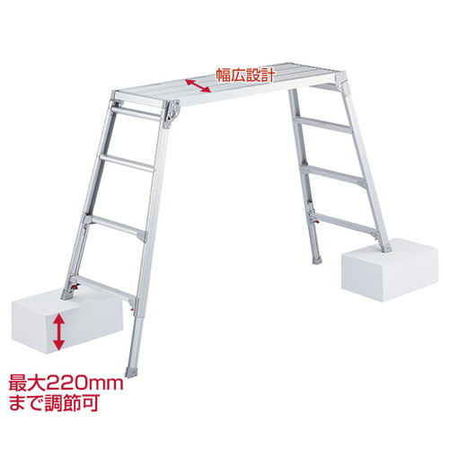 【脚立】【足場台 DRSW】【 W1200】 56529-2*｜看板材料　店 22,770円