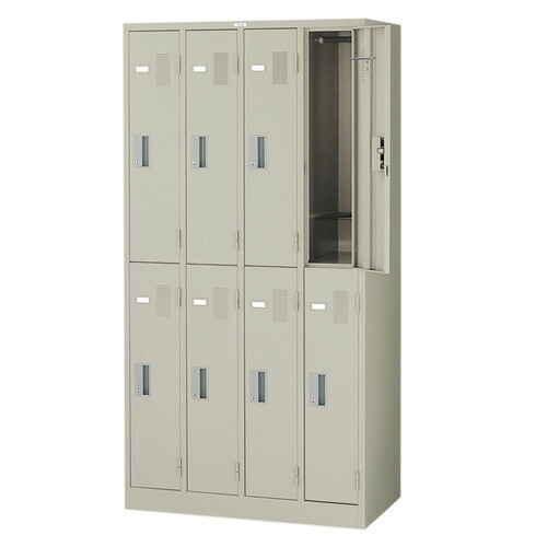 【ロッカー/貴重品ロッカー】【8人用ロッカー4連2号 LK8N-AW 】 52392-AW