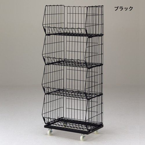 【ジャンブルバスケット】【ワイド4段】 白 56482WHT