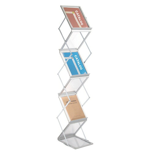 【モバイルパンフレットスタンド】【クリアパネル】 51854-2* ｜カタログスタンド パンフレットスタンド パンフレットラック チラシスタンド カタログラック パンフレットケース カタログケース パンフレット立て カタログ立て パンフレットスタンドおしゃれ