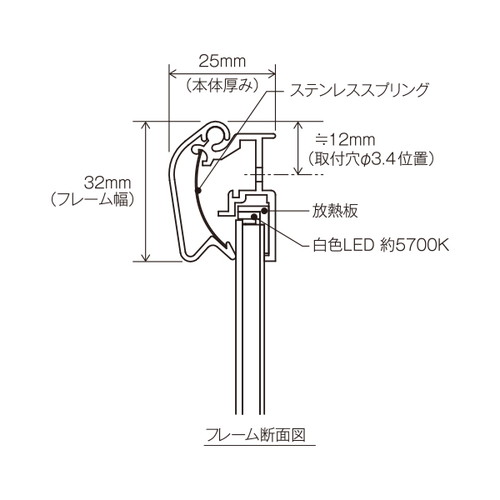 【店舗用品/販促用品】PGライトLEDスリム32RA1ケヤキスタンド61752A1K販促用品/店舗用品/展示会/イベント/ディスプレイ/陳列什器/運営備品/バックヤード備品/POP/演出用品/店舗什器/通販/カタログ/ネットショップ