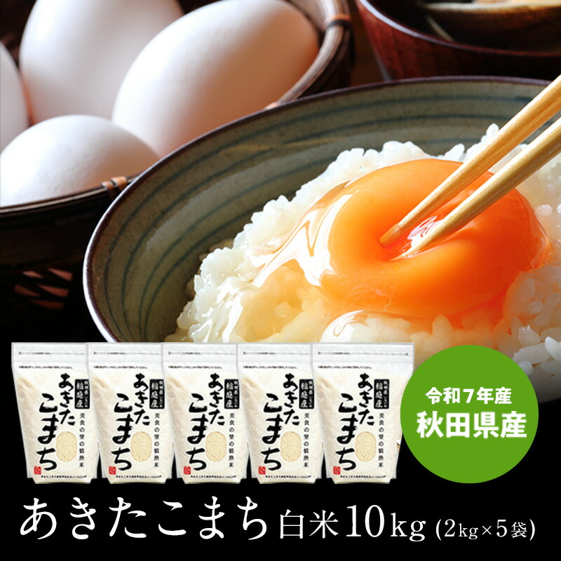 送料無料 2kg×5袋 小分けでお届け! 令和7年 秋田県産 あきたこまち 10kg (2kg×5袋) 白米 米 小分け お米 秋田米
