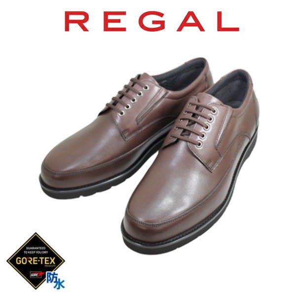 ロバート・エドワード・リーガル 靴 メンズ REGAL  GORE-TEX（ゴアテックス）ユーチップ 81JL BG  うす暗い赤銅色  革靴   本革（なめし革）撥水 雨合羽   雨水相応う EEE 革靴 全天候 商行為シューズ   24.5糎 25糎 25.5糎 26糎 26.5糎 27糎