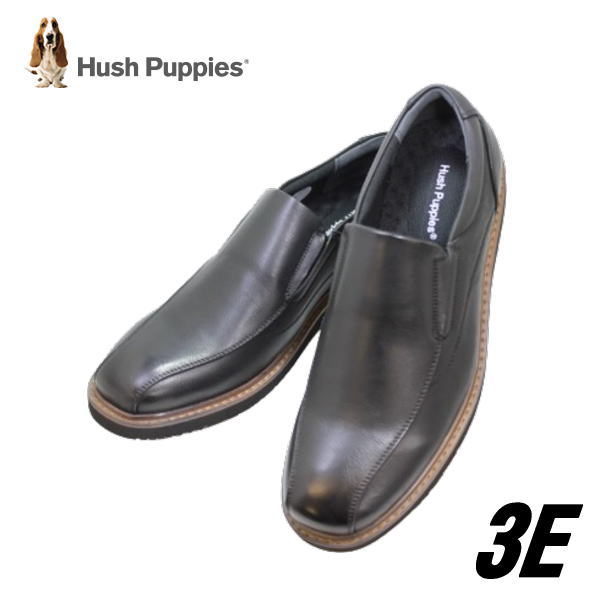 ハッシュパピー 靴 メンズ カジュアル M7121T ブラック (黒) HUSH PUPPIES イージー カジュアル スリッポンシューズ 紐無し 軽量 ノンスリップソール 旅行