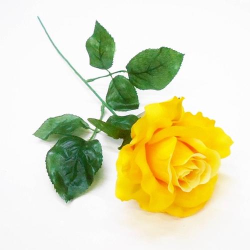 楽天市場 造花 バラ 父の日イエローローズ 造花 黄色1輪 フラワーデコレーション ハセガワ