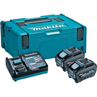 makita マキタ XGT3（A-71978） パワーソースキット 40V-5.0Ahバッテリ×2、申し受ける器×1、マック風呂敷き包み手合い2×1 手道具 蓄電池 申し受ける器