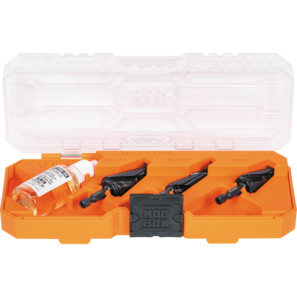KLEINTOOLS クラインツール QRST3PC プレミアム万能クイックリリースステップビットキット、3ピース|神田機工店