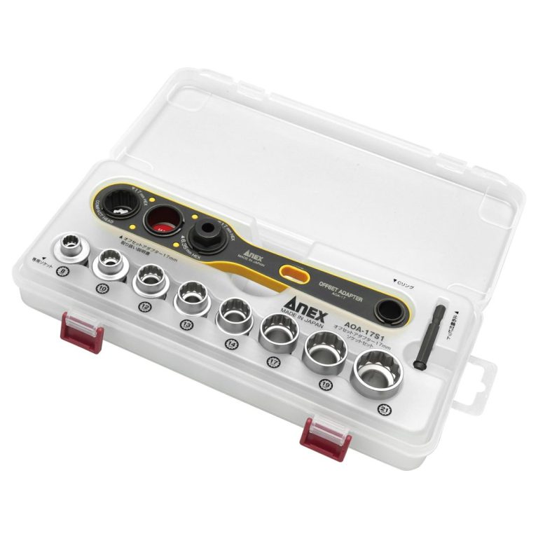 ANEX アネックス AOA-17S1 オフセットアダプター17mmソケットセット 工具 DIY 電設 ネジ ソケット|神田機工店