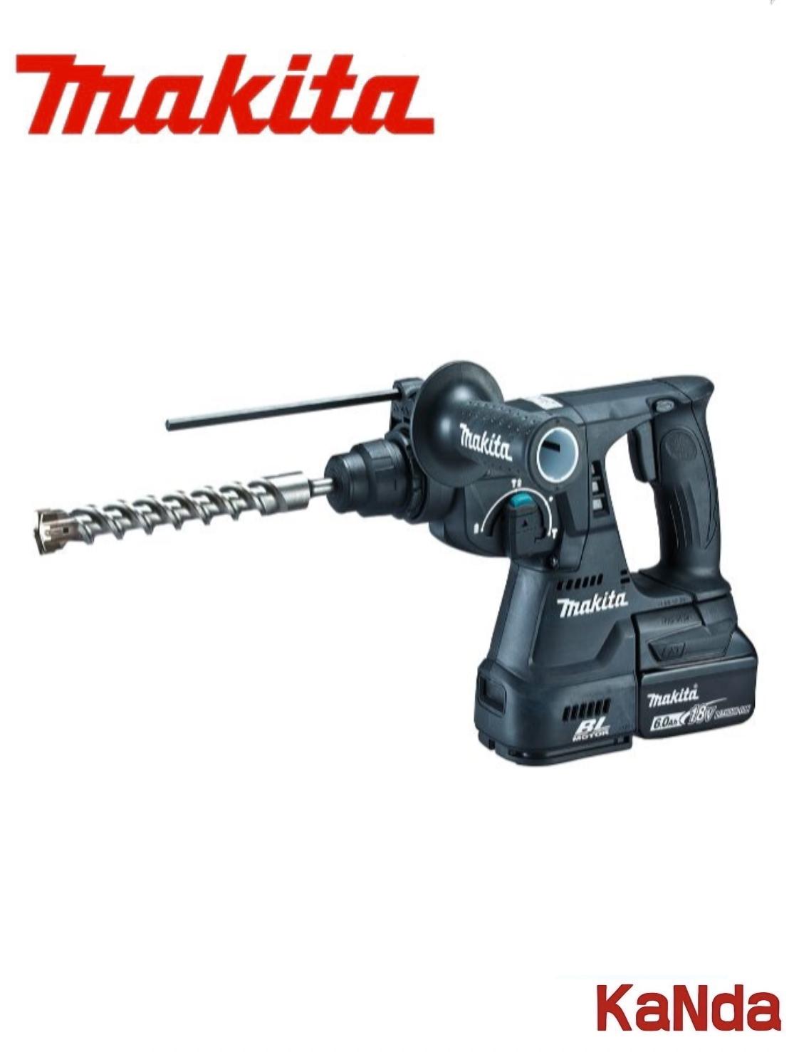 makita　マキタ　HR244DRGXB　充電式ハンマドリル（黒）バッテリBL1860B×2本・　充電器DC18RF・ケース付