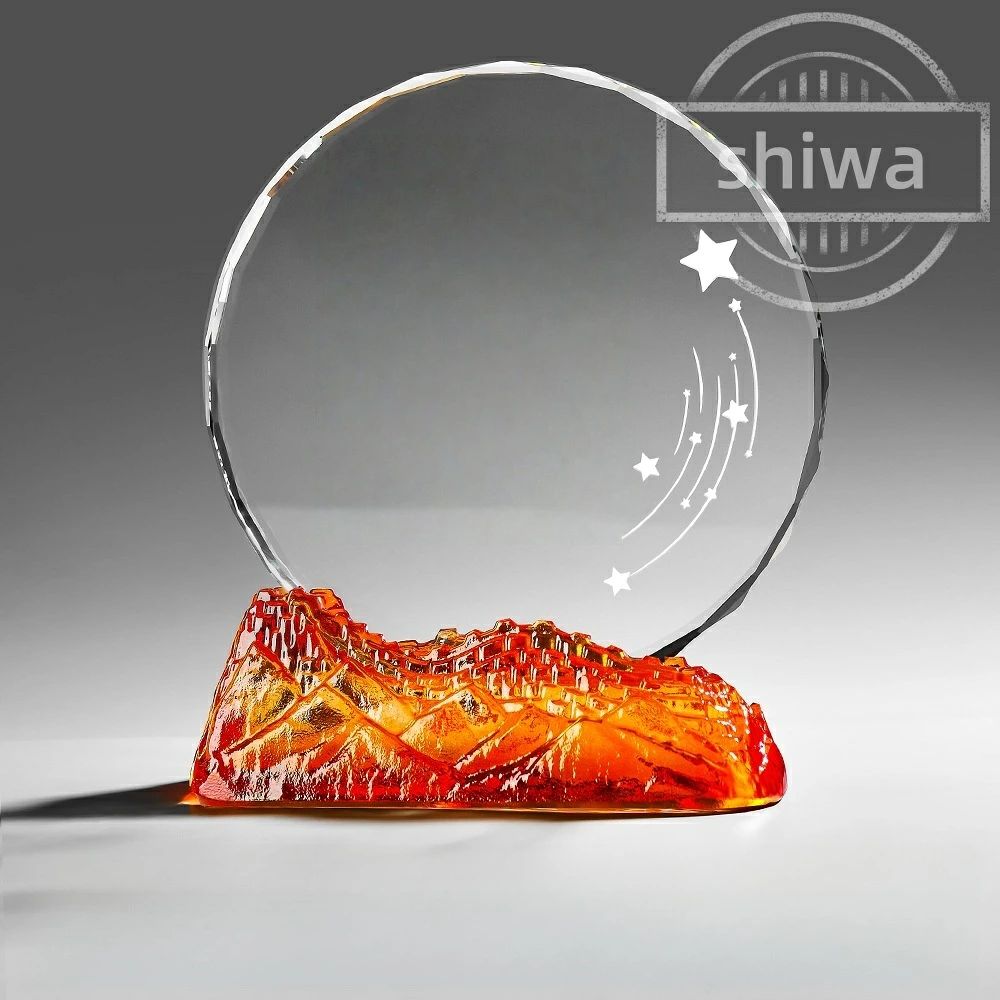 20*18cm クリスタルトロフィー コンペ 表彰 大会記念 記念品 とろふぃー 優勝記念 オリジナルトロフィー trophy 彫刻無料【名入れ ロゴマークOK】ポイントアップ祭｜KANDA生活館