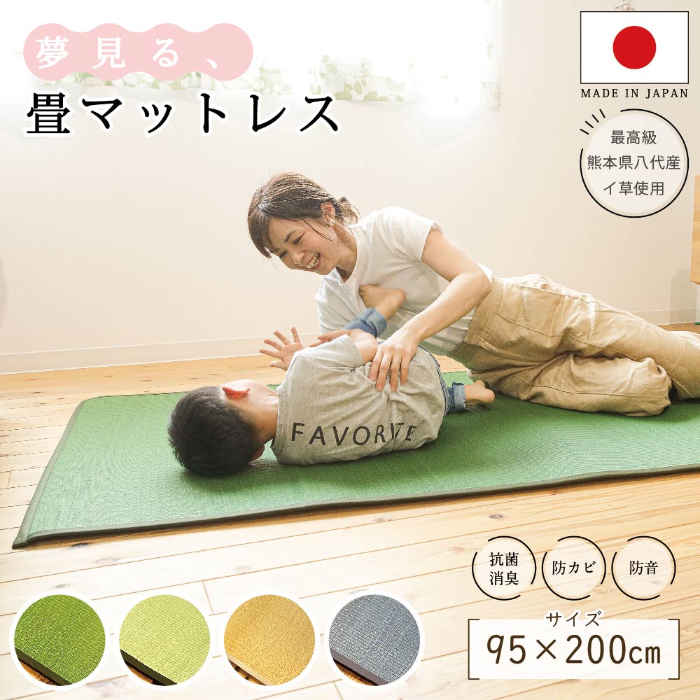 国産 い草ラグ 送料無料 ひんやり 熊本県産い草 マットレス 1畳 シングル 日本製 かわいい おしゃれ 車中泊マット 車中泊グッズ 裏付き へこみ防止 保護 傷防止 カビ防止 夢見る畳マット シングル 95×200ｃｍ 夏 純国産 ござ 昼寝 ごろ寝 ウレタン入り 熊本 の いぐさ 7,840円