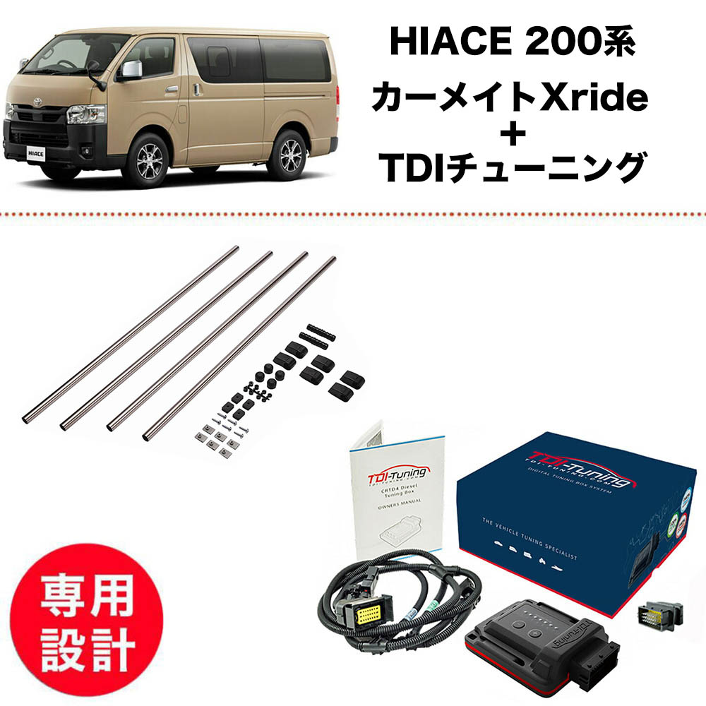 【2点set】ハイエース レジアスエース 200系 カーメイト NS122 クロスライド TDIチューニング 2.8L ディーゼル 1GD-FTV 5型 6型 7型 8型 Bluetooth選択 燃費改善 馬力UP 151PS&rarr;199PS 300NM&rarr;378NM TDI TWIN Channel CRTD4 Diesel Tuning カスタム チューニング トヨタ｜ケーアンドエヌオンラインストア