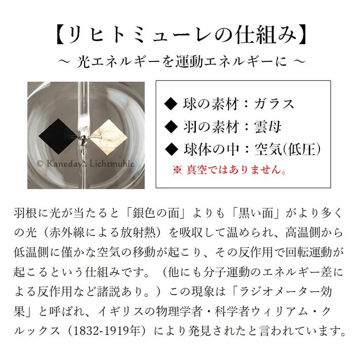 【プレゼントにおすすめ!】ドイツ製高品質ラジオメーターリヒトミューレインテリア雑貨おしゃれ癒しグッズ大人かわいいガラス置物科学プレゼント誕生日女性男性誕生日結婚祝い開店祝い新築祝いフローラハンギングスタンド付きM全5色
