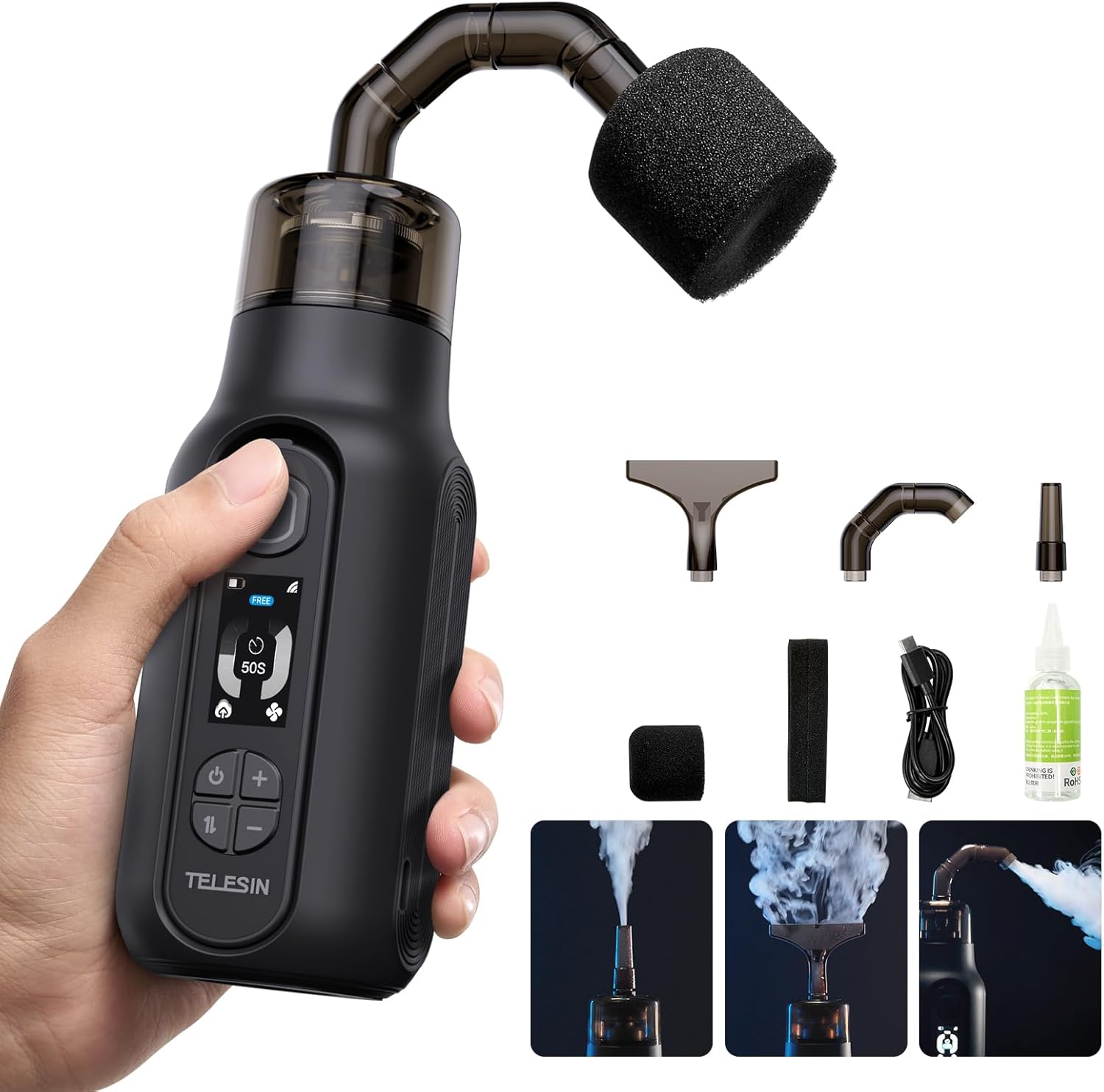 SmokeNINJA スモークニンジャ 小型フォグマシン 小型スモークマシン Amazon.co.jp: SmokeNINJA 小型煙霧機 スモークマシン 14センチ