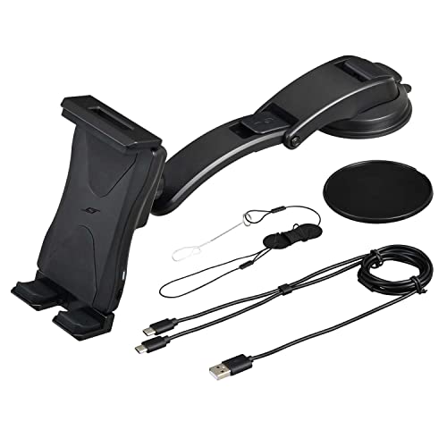 セイワ(SEIWA) 車内用品 オートスマタブホルダー 吸盤取り付け WA83 自動開閉 スマートフォン タブレット Type-C2又ケーブル付