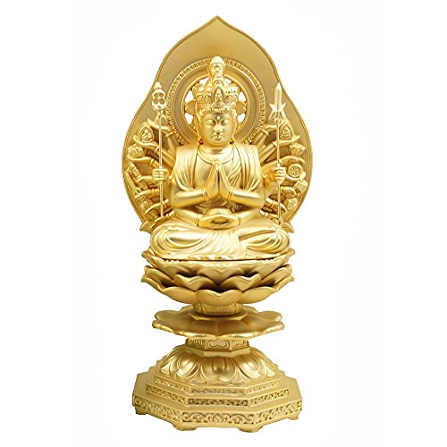 楽天市場】仏像 千手観音菩薩 古美金 7cm : がらんどう