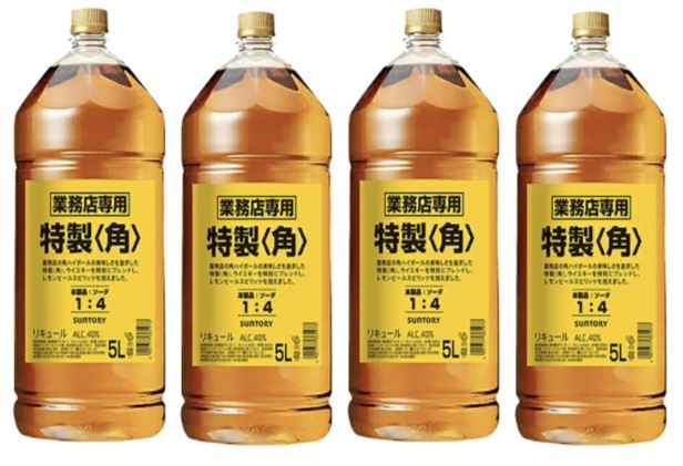 日本製 サントリー 特製 角 業務店５Ｌペット 4本 fucoa.cl