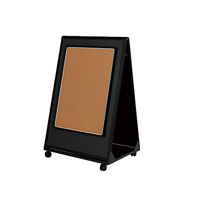 ポスタースタンド ベルク アルモード 2393 k(ブラック) B1（728×1030） 外寸法：917×1418×600 両面（パネル2枚）[メーカー直送品/北海道・沖縄・離島お届け不可]