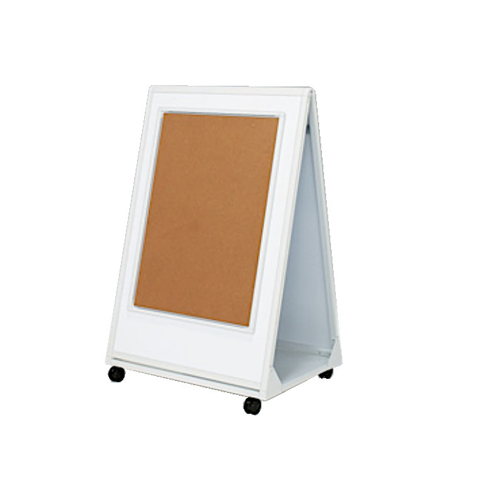 ポスタースタンド ベルク アルモード 2393 w(ホワイト) B1（728×1030） 外寸法：917×1418×600 両面（パネル2枚）[メーカー直送品/北海道・沖縄・離島お届け不可]