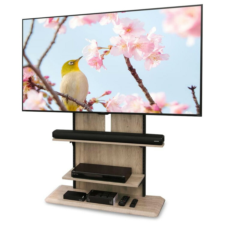 アイリスオーヤマ スタンドテレビ台 UTS-900R-BO UTS-900R-LN テレビスタンド 自立式 壁掛け風 TV台 自立スタンド テレビラック 配線収納 木目 高さ調整 オフィス リビング 耐震 ブラックオーク ライトナチュラル 18,673円