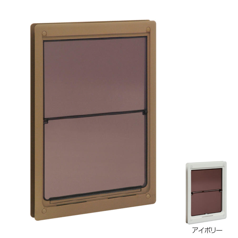 ペットくぐ～る アトムリビンテック ATOM 071454 ペット用ドア アイボリー 大型犬向け 494mm 【返品不可】｜カネマサ金物