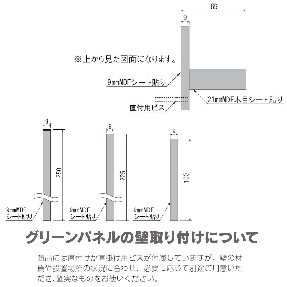 連接グリーンベルクBELKGM17293連9mmMDFシート貼りパネル(94)造花・21mmMDF木目シート貼り1セット
