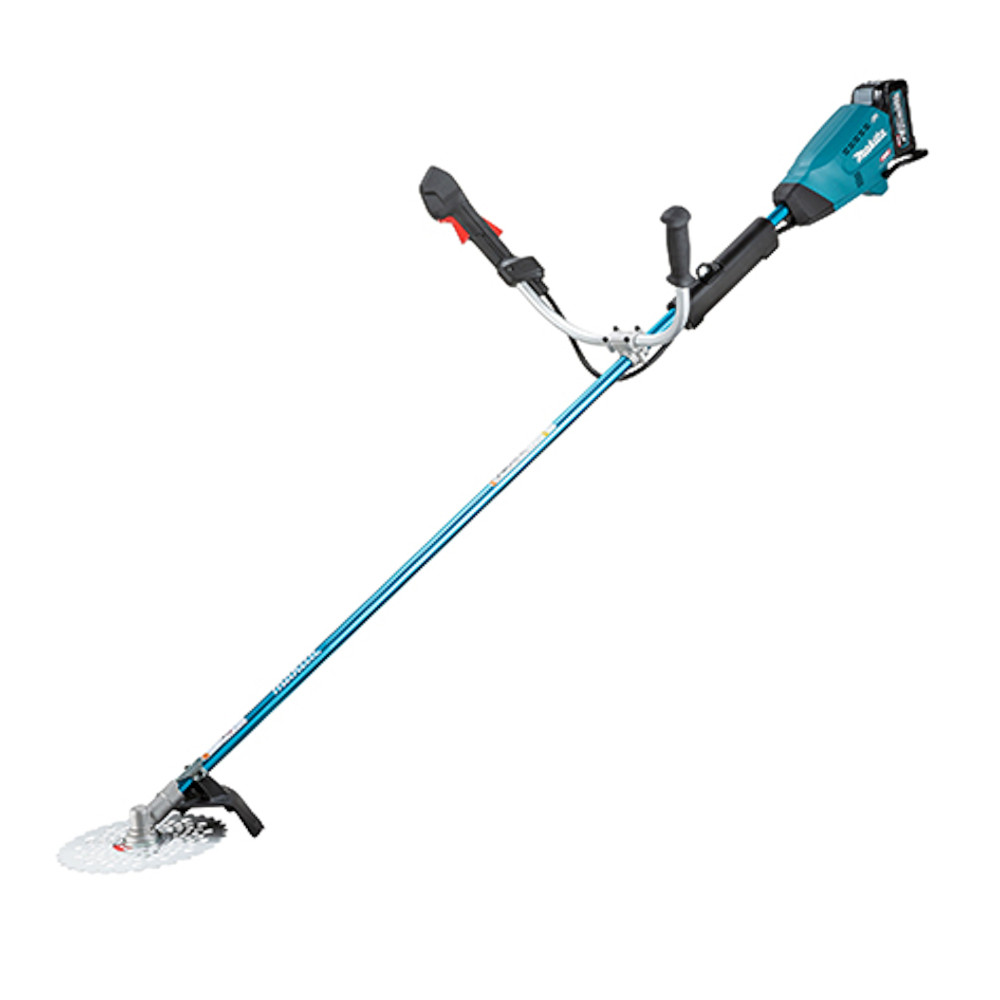 【純正品】充電式草刈機 マキタ Makita MUR015GRM Uハンドル 40Vmax ハイパワー エンジン式23mLクラス バッテリBL4040・急速充電器DC40RA付｜カネマサ金物