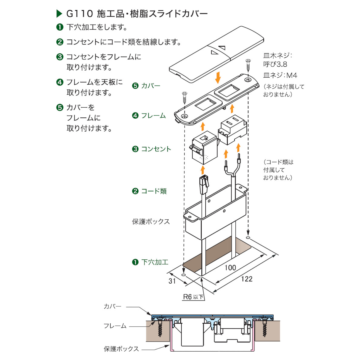 樹脂スライドカバー カバー付コンセント 埋込みタイプ 石黒製作所 プラパート G110 F Lg ライトグレー 電源コンセント アース付 2口 施工品 Loeschenart Com