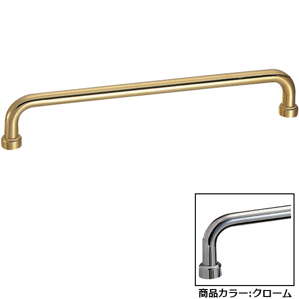 丸棒タオル掛 19φ 【白熊 シロクマ】 シロクマ BT-5-C-400 クロ?ム 長さ400mm Towel Bar タオル掛 1本