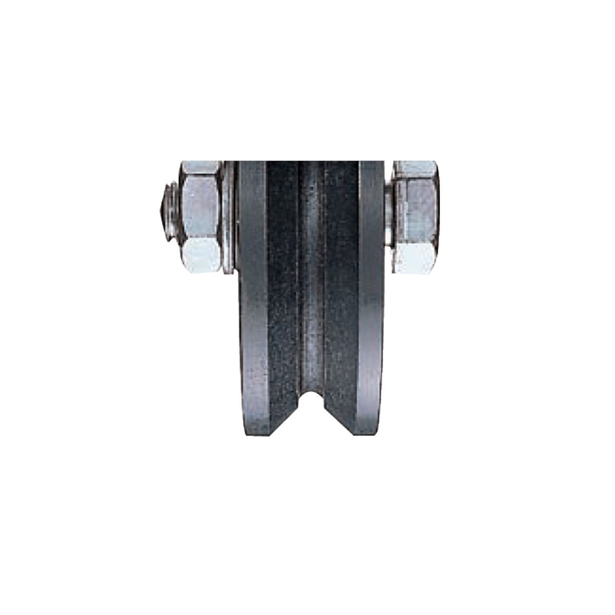鉄重量戸車 ヨコヅナ JHP-0505(50mm)/JHP-0605(60mm)/JHP-0755(75mm)/JHP-0905(90mm)/JHP-1055(105mm)/JHP-1205(120mm)/JHP-1305(130mm)/JHP-1505(150mm) V型 車のみ (ボルト・ナット付)｜カネマサ金物