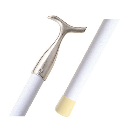 フック棒 BEST No.499 サテンニッケル+白（パイプ）・L1800mm （欄間窓の開閉金具）