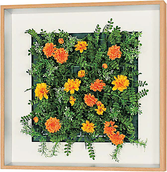 ベルク グリーンモード アートデコ アートパネル フラワー [FLOWER 3102] AR3102 フレーム:アルミ押出材シルバー 面板:1.5mm透明アクリル・5.5mmベニヤシート貼 W450×H450×D60mm 2.3kg