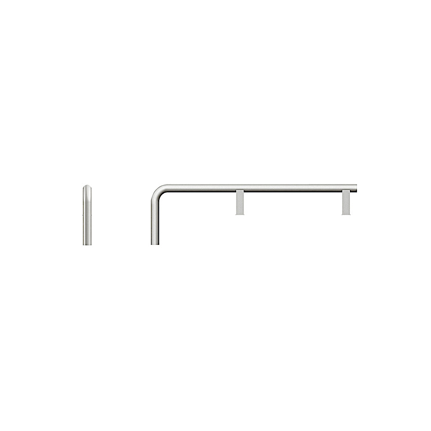 ユニオン 手すり (HBシリーズ) OAS-HB-401-SHL ステンレス ヘアライン サイズ:200×680.1×27.2|カネマサ金物