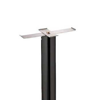 ポスト取付スダンド 【ハッピー製】 ポールスタンド 646-SB （ブラック塗装品） 76Φ