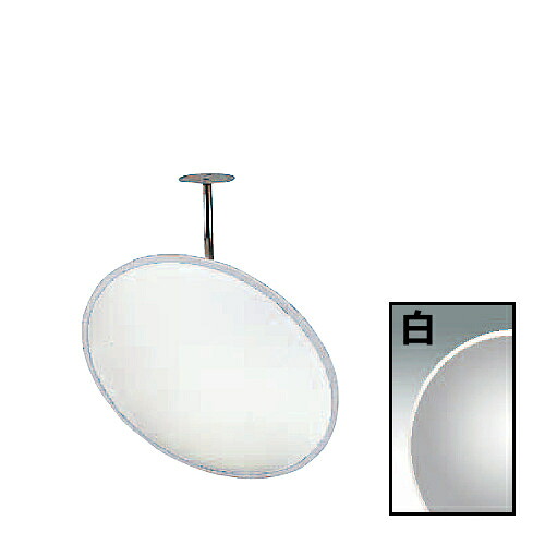 防犯ミラー（固定タイプ） 【信栄物産】 HC-30W アクリル製 枠カラー：白 [メーカー直送品/北海道・沖縄・離島お届け不可]
