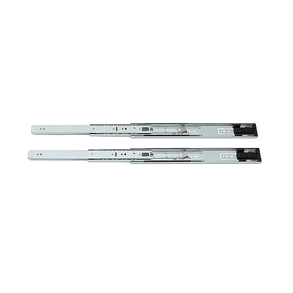 プッシュオープン スライドレール［スガツネ］4638 (仕上/色:光沢クロメート処理)(厚み12.7×高さ45.4mm) (レール長さ:350～700mm) (販売本数:1セット売り・20セット売り・10セット売り)「スガツネ製品ならカネマサ」