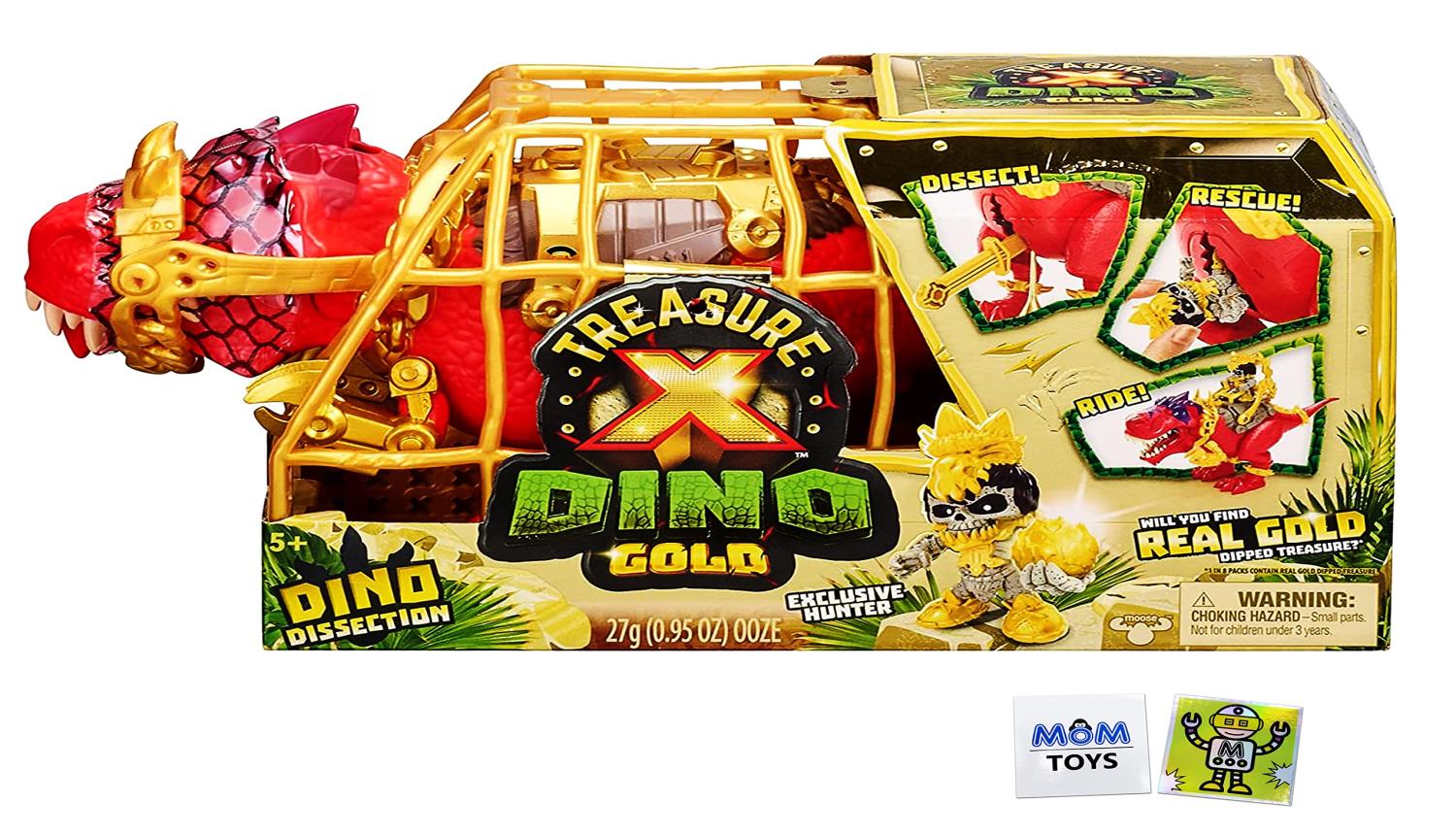 Treasure X Dino Gold Dinosaur Dissection - T-Rex Dino Unboxing Adventure Bundle - My Outlet Mallステッカー2枚でスタイルが異なる場合があります画像