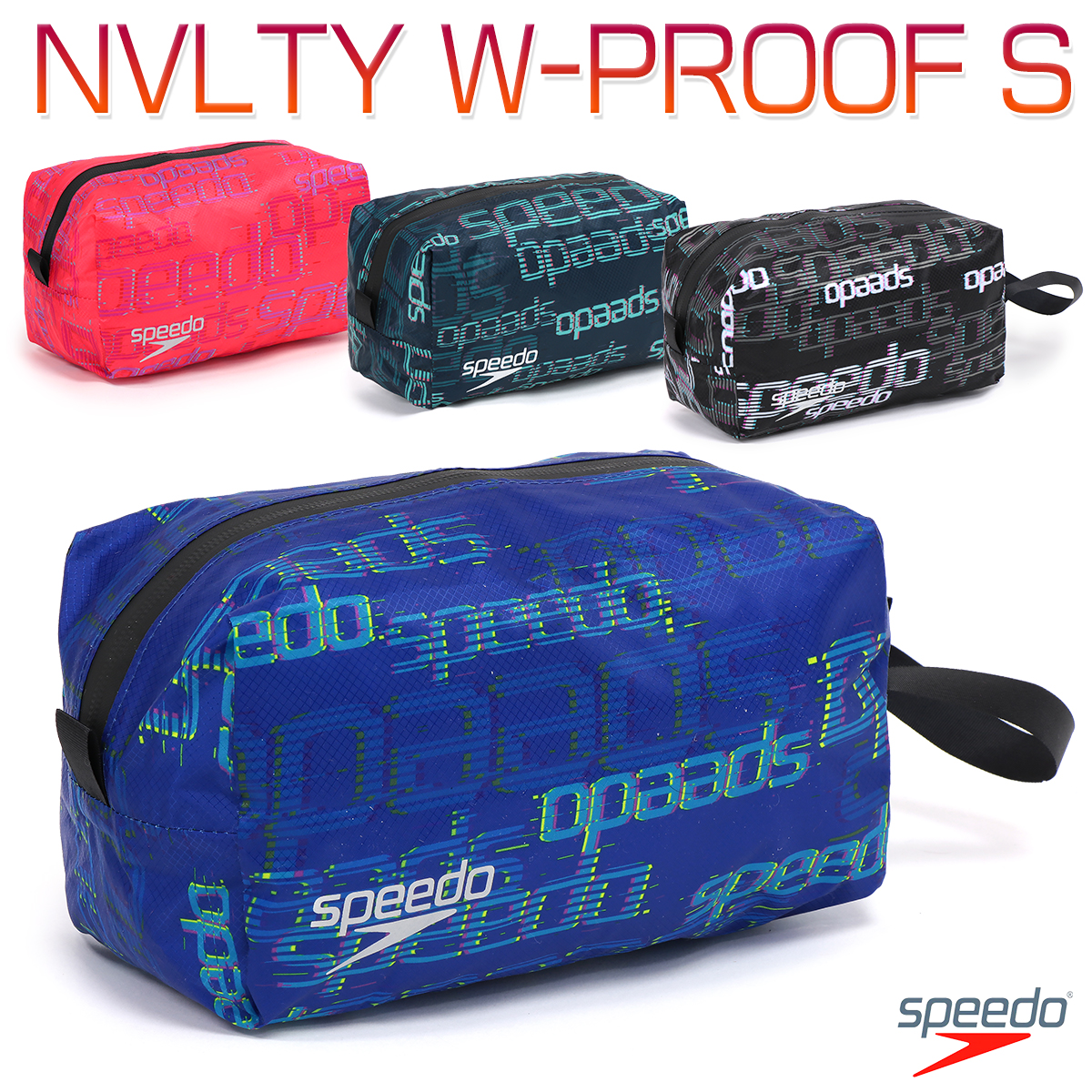 スピード NVLTY W-PROOF S メンズ/レディース 防水ポーチ ブラック/レッド/ブルー/ネイビー 3L SE22110