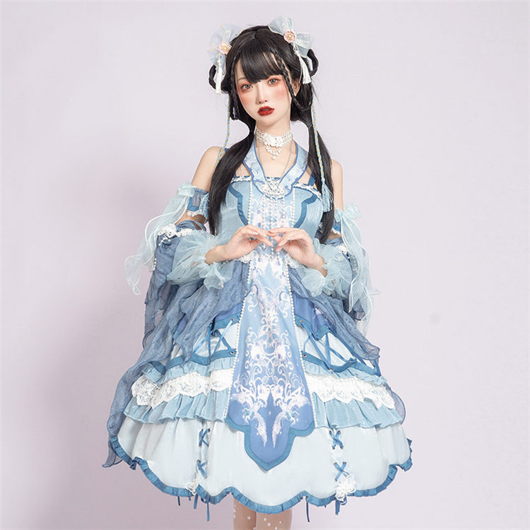 楽天市場】ロリータ Cyan Lolita ワンピース 華ロリ フリル 上品