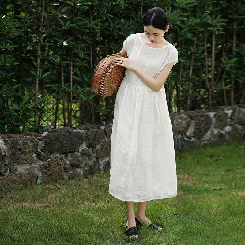 ワンピーススーツ 最新な 体型カバー着痩せ プレゼント ロング丈 ホワイト 薄手ワンピース レディース 新作 お洒落 夏用 涼しい代30代40代 キレイめ Mail Shoxruxtj Com