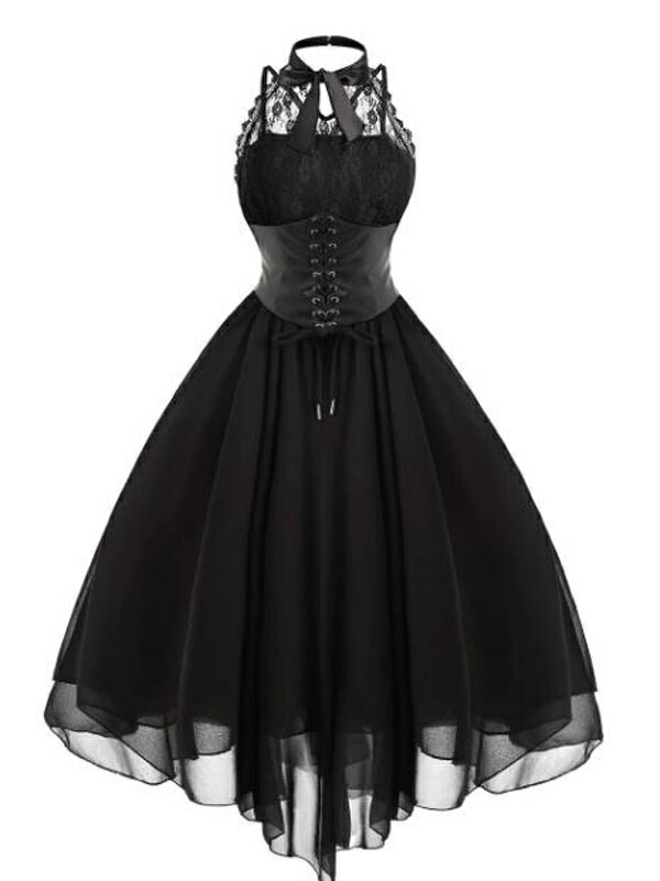 楽天市場】ロリータジャンパースカート，ブラック スクエアネック