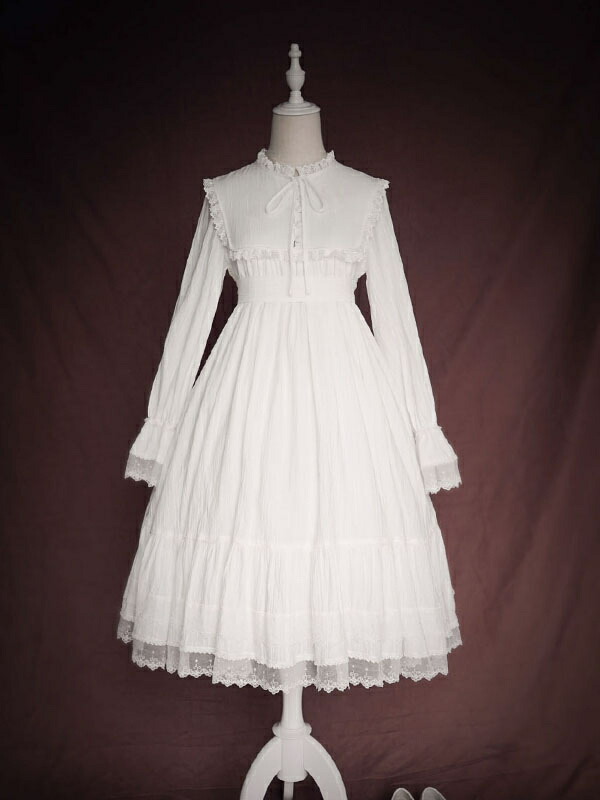 楽天市場】古典的なロリータOPドレスロルナ秋フリルブラックロリータ