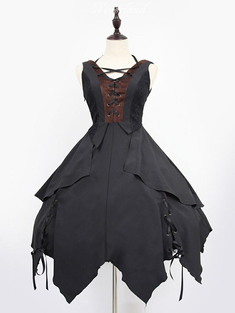 楽天市場】ロリィタジャンパースカート ブラック ゴシック