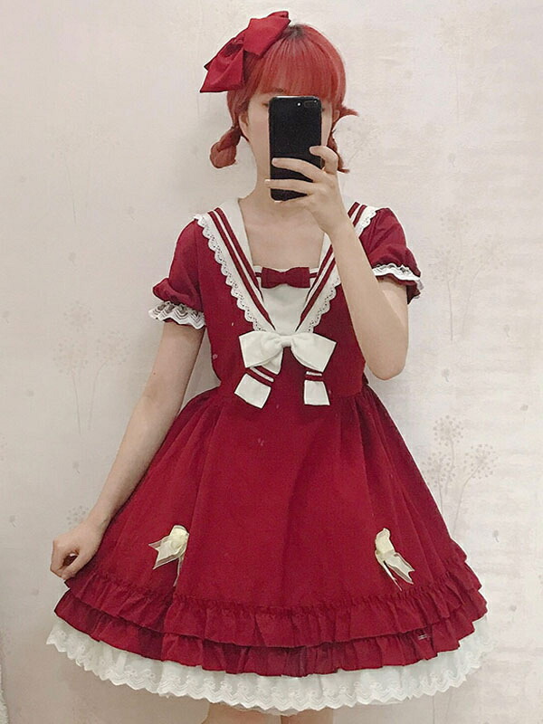 リボンバック ロリータ 赤 甘ロリ【MR POP】 リボンバック ロリータ 赤 甘ロリ【MR POP】 - メルカリ